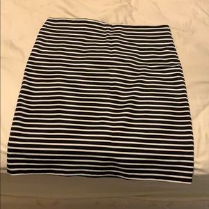 Striped pencil skirt